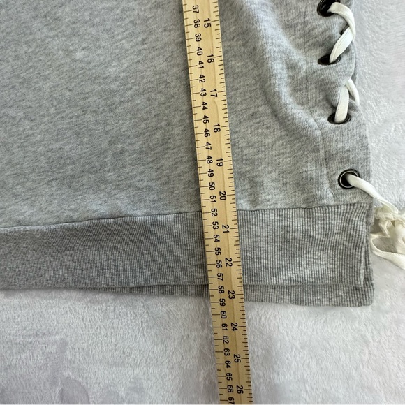 AERIE Gray Lace Up Sides Sweatshirt Size large - Picture 13 of 16